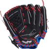 Rawlings | Mark of A PRO LITE Youth Baseball Glove | Right Hand Throw | 11" - Basket Web | Jacob deGrom Model - Black/Red/Blue view 2