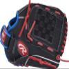 Rawlings | Mark of A PRO LITE Youth Baseball Glove | Right Hand Throw | 11" - Basket Web | Jacob deGrom Model - Black/Red/Blue view 4