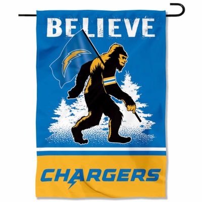 WinCraft Los Angeles Chargers Bigfoot Sasquatch Believe Yard Garden Banner Flag