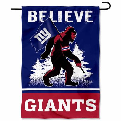 New York Giants Bigfoot Sasquatch Believe Yard Garden Banner Flag