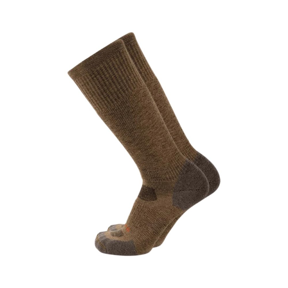 GRIP6 Wool Boot Socks - Pack of 2 Small Merino Wool Socks Made in the USA - Lightweight Wool Hiking Socks - Warm Boot Socks for Men and Women - Cold Weather Gear (Coyote)