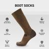 GRIP6 Wool Boot Socks - Pack of 2 Small Merino Wool Socks Made in the USA - Lightweight Wool Hiking Socks - Warm Boot Socks for Men and Women - Cold Weather Gear (Coyote) view 2