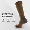 GRIP6 Wool Boot Socks - Pack of 2 Small Merino Wool Socks Made in the USA - Lightweight Wool Hiking Socks - Warm Boot Socks for Men and Women - Cold Weather Gear (Coyote) view 3