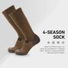 GRIP6 Wool Boot Socks - Pack of 2 Small Merino Wool Socks Made in the USA - Lightweight Wool Hiking Socks - Warm Boot Socks for Men and Women - Cold Weather Gear (Coyote) view 4