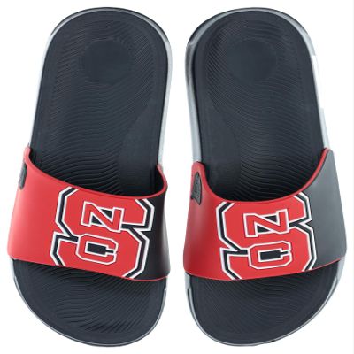 FOCO Men's NCAA Big Logo Raised Slide, NC State Wolfpack, Large