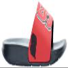 FOCO Men's NCAA Big Logo Raised Slide, NC State Wolfpack, Large view 2