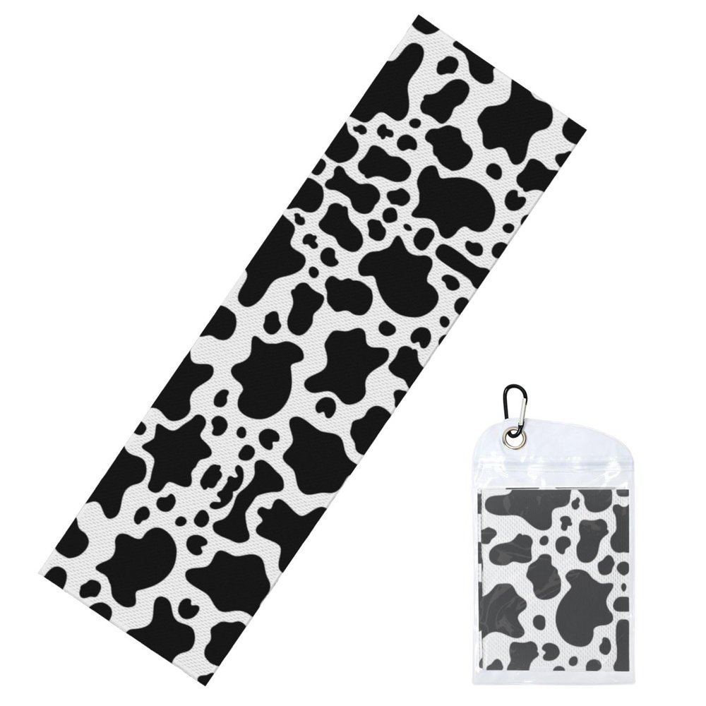 FoRes Black and White Cow Cold Exercise Towel for Gym, Running, Sports, Yoga & More - Enhance Your Workout Experience