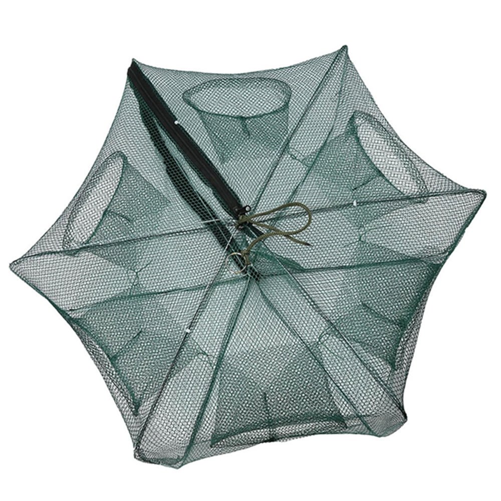 Automatic Foldable Fishing Net Trap for Crab, Fishing Trap Net Foldable Nylon Fishing Net for Crab, Minnow, Crawdad, Lobster, Shrimp Highly Nylon Material Active Shirts