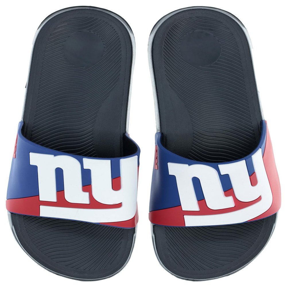 FOCO Men's NFL Big Logo Raised Slide, New York Giants, Large