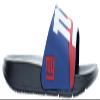 FOCO Men's NFL Big Logo Raised Slide, New York Giants, Large view 2