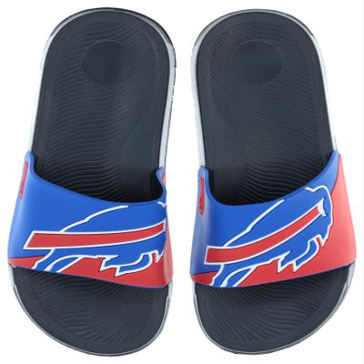 FOCO Men's NFL Big Logo Raised Slide, Buffalo Bills, Medium