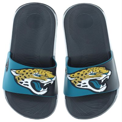 FOCO Men's NFL Big Logo Raised Slide, Jacksonville Jaguars, Medium