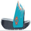 FOCO Men's NFL Big Logo Raised Slide, Miami Dolphins, Small view 2