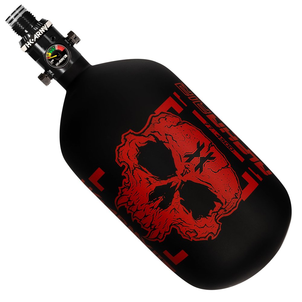 HK Army HPA Paintball Tank - Lightweight Alpha Air Carbon Fiber Compressed Air Tank - 77ci/4500 psi Scorch