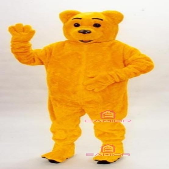 Golden Bear Mascot Costume Adult Size for Men & Women with Built-in Fan Inside the Head