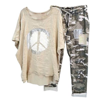 SMIDOW Womens Plus Size 2 Piece Travel Outfits 2024 Loose Cotton Linen Lounge Sets Summer Casual Jogger Sets Pants Suit