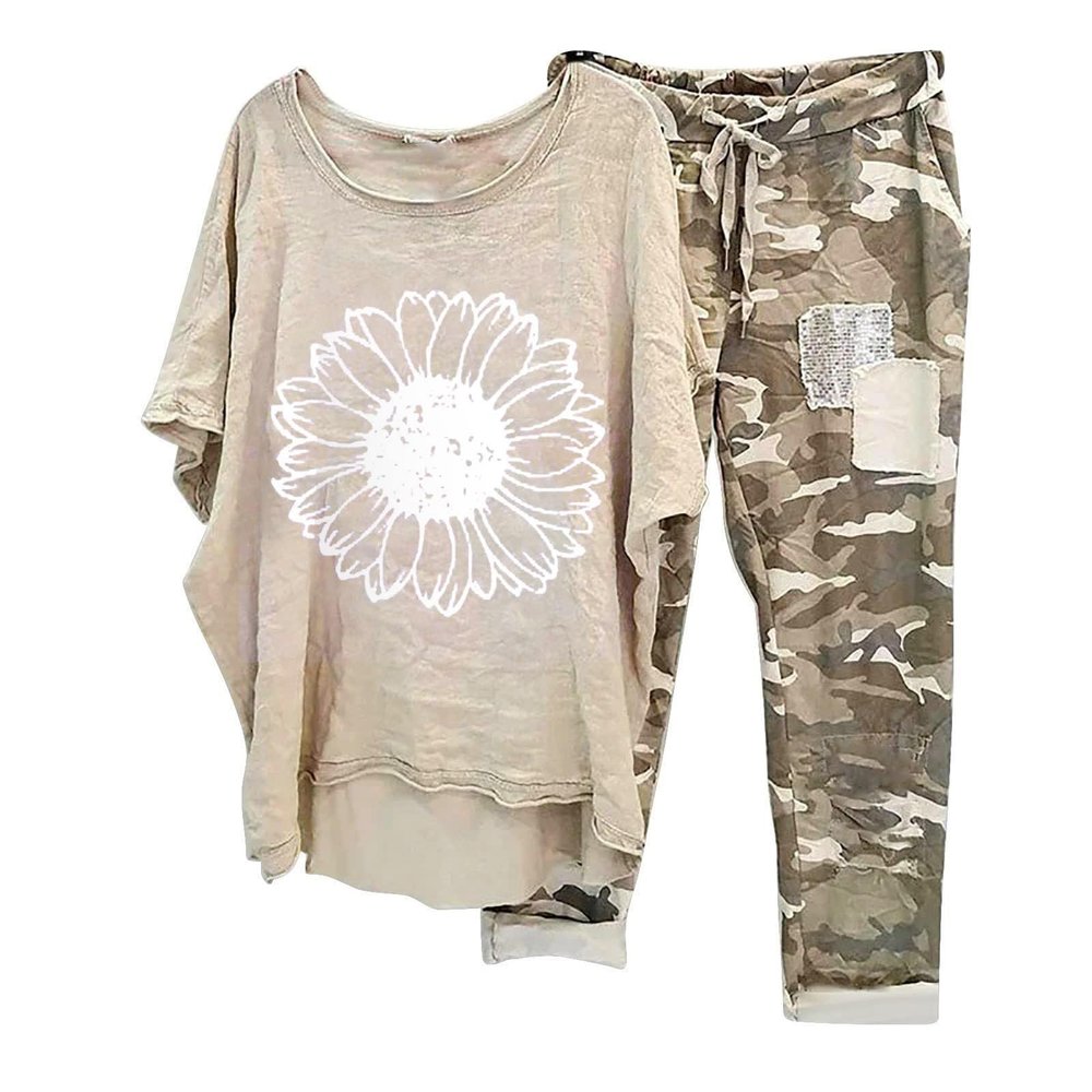 SMIDOW Womens Plus Size 2 Piece Travel Outfits 2024 Loose Cotton Linen Lounge Sets Summer Casual Jogger Sets Pants Suit