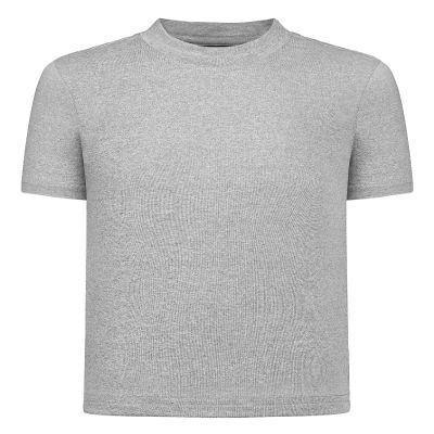 QBK 2T to Youth Neon Shirt Kids UPF 50+ Dry Fit Athletic Short Sleeve Rash Guard T Shirts for Boys Girls Sports Undershirt (Light Heather Grey L)