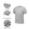 QBK 2T to Youth Neon Shirt Kids UPF 50+ Dry Fit Athletic Short Sleeve Rash Guard T Shirts for Boys Girls Sports Undershirt (Light Heather Grey L) view 4