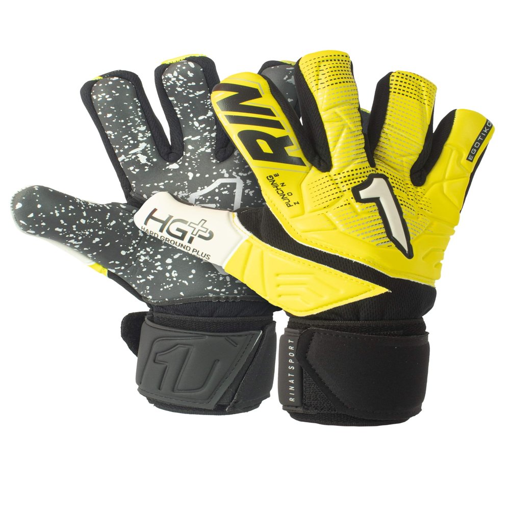 Rinat Egotiko Stellar Turf Goalkeeper Gloves - Golero Sport (Yellow White, 8)