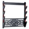 Eforlife 4 Tier Sword Holder Wall Mount Samurai Sword Rack Display Stand Katana Wakizashi Tanto Wall Hanger Sword Rack Four Layer (4-Tier with Felt) view 1