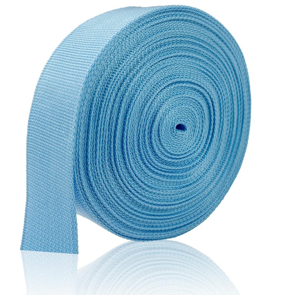 ZHFMILY Lake Blue 1 1/2 inch(38mm) Polyprorylene Webbing Straps 12 Yards Flat Wide Belting Webbing Handle Canvas Straps for Bags-Lawn Chair-Pet Collars-DIY Crafts #281