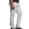 Men's Cargo Casual Zipper Jeans Pockets Work Denim Pants Biker Regular Fit Camo Jean (Light Gray,XX-Large) view 2