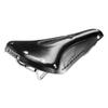 B17 Carved Black Brooks Bicycle Saddle with Steel Rails and Full Grain Leather view 2