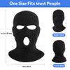 Pukavt 3 Hole Winter Knitted Mask, Full Face Cover Ski Mask Warm Balaclava for Skiing, Motorcycle, Snowboard Fluorescent Green view 2