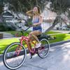 sixthreezero Around The Block Women's Beach Cruiser Bike Bundle with ProsourceFit Wicker Basket for Most Bikes view 4