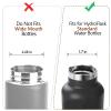 Auto Flip Lid for Hydro Flask Standard Mouth Bottle, Spout lid for HydroFlask Narrow Mouth Bottle, Replacement Lid with Button Lock, Black view 3