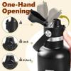 Auto Flip Lid for Hydro Flask Standard Mouth Bottle, Spout lid for HydroFlask Narrow Mouth Bottle, Replacement Lid with Button Lock, Black view 4