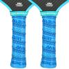 AMA Sport Pickleball Paddle Grip Tape - 2 Pack - Perforated Embossed Replacement Grip Wrap for Pickleball Racket-Moisture Wicking Tacky Surface - Anti-Slip Ridge-Blue view 1