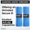 AMA Sport Pickleball Paddle Grip Tape - 2 Pack - Perforated Embossed Replacement Grip Wrap for Pickleball Racket-Moisture Wicking Tacky Surface - Anti-Slip Ridge-Blue view 2
