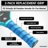 AMA Sport Pickleball Paddle Grip Tape - 2 Pack - Perforated Embossed Replacement Grip Wrap for Pickleball Racket-Moisture Wicking Tacky Surface - Anti-Slip Ridge-Blue view 3