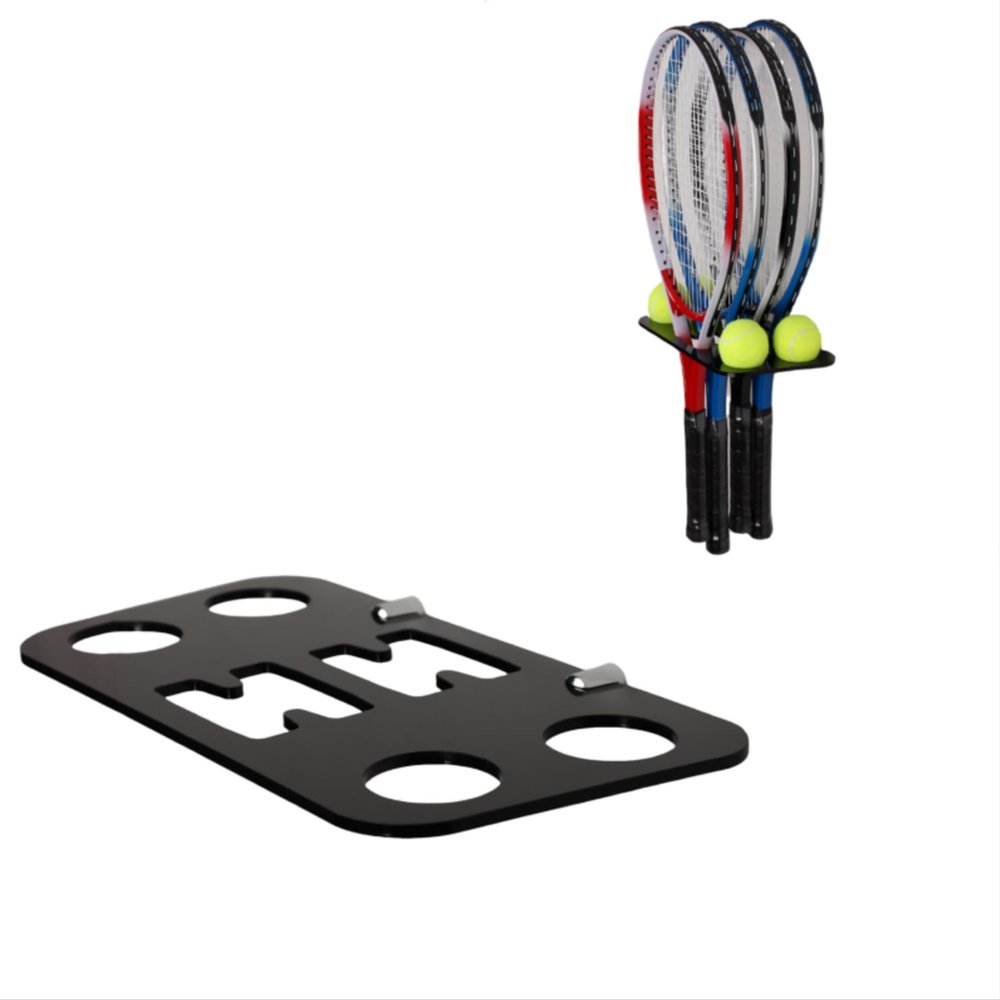 QIXIN Tennis racket stand,Tennis racket wall rack, Acrylic Wall Mount Racket stand, Badminton Racket Stand,Suitable for Badminton Rackets, Tennis Rackets