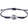 Football Rugby Bracelets Silver Plated Handmade Charm Basketball Baseball Volleyball Sport Balls Team Players Adjustable Braided Rope Bracelets for Women Men Sports Fans Fashion Jewelry Gifts (Football bracelet) view 1
