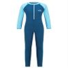 Nikiikoo Kids Boys Girls One Piece Swimsuit Full Body Surfing Wetsuit Long Sleeve Rash Guard Swimwear Sunsuit SkyBlue 15-16 Years view 1