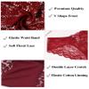 Avidlove Women Lace Panties Plus Size Sexy Sheer Underwear Low Waist Hipster Unddies 6 Packs-1 XXL view 3
