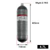 TUXING 4500psi Air Compressed System,4.7L Carbon Fiber Tank,HPA Pcp Airgun Charging Tank Airforce Condor Gauge Regulator Valve Filling Station for PCP Paintball HPA Scuba SCBA (Empty Bottle) view 2