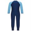 Nikiikoo Kids Boys Girls One Piece Swimsuit Full Body Surfing Wetsuit Long Sleeve Rash Guard Swimwear Sunsuit Navy 5-6 Years view 2