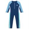 Nikiikoo Kids Boys Girls One Piece Swimsuit Full Body Surfing Wetsuit Long Sleeve Rash Guard Swimwear Sunsuit Navy 5-6 Years view 3