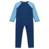 Eandarui Kids Girls Boys Full Body One Piece Swimsuit Long Sleeve Front Zipper Rash Guard Surfing Wetsuit Navy 5-6 Years view 4