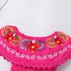 ABEHIK Toddler Girls Traditional Embroidered Mexican Dress Floral Boho Dresses Mexican Folklorico Dress Baby Kids Cinco de Mayo Fiesta Birthday Party Spring Summer Dresses Hot Pink 2-3 Years view 3