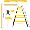 YTOPRO Agility Poles Training Equipment- Includes 6 Agility Poles, 6 Jumping Hurdles, Agility Ladder, 12 Soccer Cones, 1Jump Rope, Soccer Training Poles for Speed Training, Soccer Agility Training view 2