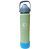 Floway 24oz Stainless Steel Vacuum Insulated Water Bottle with Straw Lid and Cleaning Brush, BPA Free, Leakproof, Temp Control, for Hot and Cold Drinks (Cool Mint, 24oz) view 1