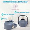 Floway 24oz Stainless Steel Vacuum Insulated Water Bottle with Straw Lid and Cleaning Brush, BPA Free, Leakproof, Temp Control, for Hot and Cold Drinks (Cool Mint, 24oz) view 3