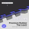 AIRHOP 0.79in Thick 48 Sq Ft Exercise Equipment Mats, 12 Tiles Upgraded Rubber Top with High Density EVA Foam, Large Interlocking Puzzle Gym Flooring for Home Gym, Heavy Weight Workout,Black view 2