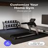 AIRHOP 0.56in Thick 48 Sq Ft Exercise Equipment Mats, 12 Tiles Upgraded Rubber Top with High Density EVA Foam, Large Interlocking Puzzle Gym Flooring for Home Gym, Heavy Weight Workout,Black view 4