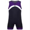 Yhong Mens Swimming Jumpsuit Sleeveless Zip Front Bodysuit Bathing Surfing Swimsuit Sport Unitard Biketard Swim Trunks Purple Large view 3
